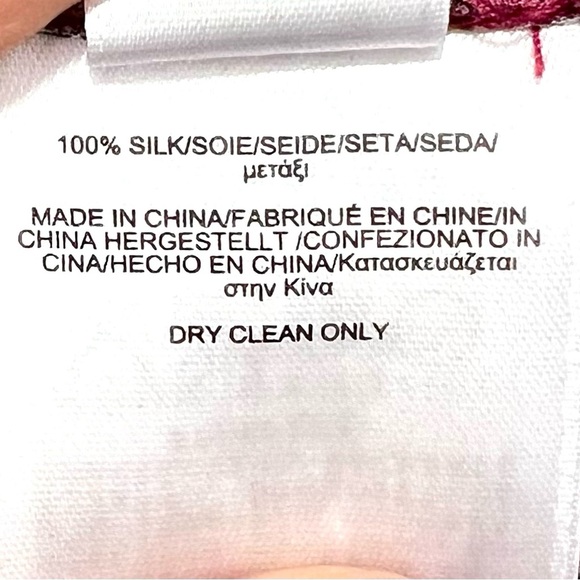 Brooks Brothers silk Red and Brown Graphic Long Sleeve Blouse 14 - Picture 5 of 8